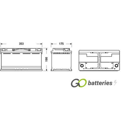 EK960 EXIDE AGM Start-Stop Battery 12V 96Ah (017AGM) (019AGM) - Image 5