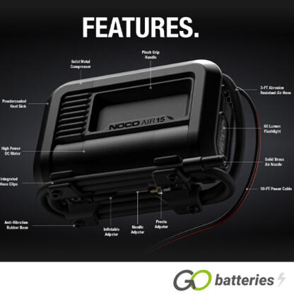 NOCO AIR15 Portable Air Inflator 12V 15A (Tyre Inflator) - Image 9