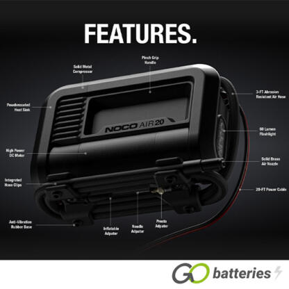 NOCO AIR20 Portable Air Inflator 12V 20A (Tyre Inflator) - Image 8