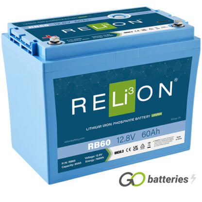 RB60 Relion Lithium LiFePO4 12V 60Ah Battery