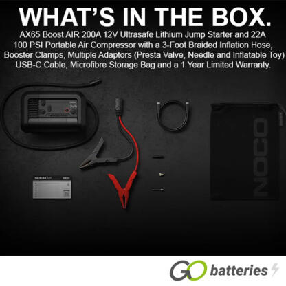 NOCO AX65 BOOST AIR Battery Jump Starter and Air Compressor 12V 7Ah 600A (Tyre Inflator) - Image 11