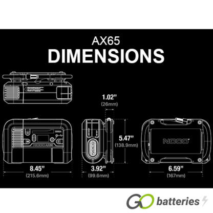 NOCO AX65 BOOST AIR Battery Jump Starter and Air Compressor 12V 7Ah 600A (Tyre Inflator) - Image 12