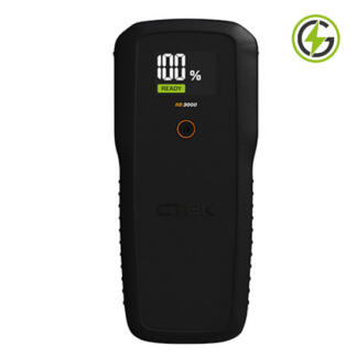 CTEK RB3000 12 volt 3000 amp Boost, Portable battery jump starter. LED charge status on the front. Built in LED flashlight with 3 lighting modes. Black unit which comes with clamps, storage case and user guides.