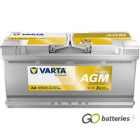 A4 Varta Dynamic AGM Start-Stop Battery 12V 105Ah 605 901 095 (020AGM)