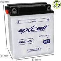 AB12AL-A2 Axcell Motorcycle Battery 12V 12.6Ah (YB12AL-A2) (YB12ALA2)
