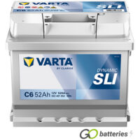 C6 Varta Dynamic SLI Battery 12V 52Ah 552 401 052 (063)