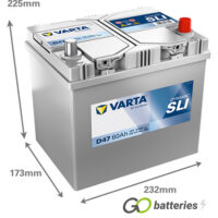D47 Varta Dynamic SLI Battery 12V 60Ah 560 410 054 (005L)