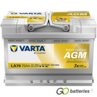 LA70 Varta Professional AGM Dual Purpose Leisure Battery 840 070 076