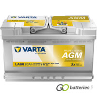 LA80 Varta Professional AGM Dual Purpose Leisure Battery 840 080 080