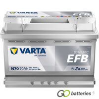 N70 Varta Dynamic EFB Start-Stop Battery 12V 70Ah 570 500 076 (096EFB)