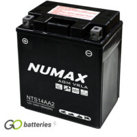NTS14AA2 Numax Sealed AGM Motorcycle Battery 12V 14Ah (YB14A-A2) (YB14AA2)