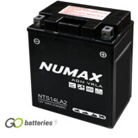 NTS14LA2 Numax Sealed AGM Motorcycle Battery 12V 14Ah (YB14L-A2) (YB14LA2)