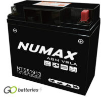 NTS51913 Numax Sealed AGM Motorcycle Battery 12V 21Ah (519013) (519901017) (51913)