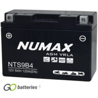 YT9B-4 Numax AGM Motorcycle Battery 12V 8Ah (NTS9B4) (YT9B4)