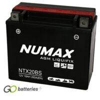 YTX20-BS Numax AGM Motorcycle Battery 12V 18Ah (NTX20-BS) (NTX20BS) (YTX20BS)