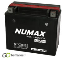 YTX20L-BS Numax AGM Motorcycle Battery 12V 18Ah (NTX20L-BS) (NTX20LBS) (YTX20LBS)