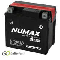 YTX5L-BS Numax AGM Motorcycle Battery 12V 4Ah (YTX5LBS) (NTX5L-BS) (NTX5LBS)