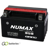 YTX7A-BS Numax AGM Motorcycle Battery 12V 6Ah (NTX7A-BS) (YTX7ABS)