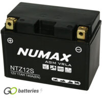 YTZ12S Numax AGM Motorcycle Battery 12V 11Ah (NTZ12S)