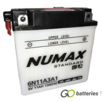 6N11A-3A-1 Numax Motorcycle Battery 6V 11Ah (6N11A3A1)