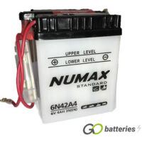 6N4-2A-4 Numax Motorcyle Battery 6V 4Ah (6N42A4)