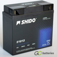 51913 Shido Lithium Motorcycle Battery LiFePO4 51913