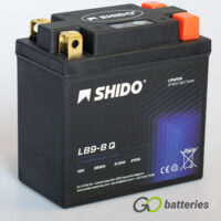 YB9-B Shido Lithium Motorcycle Battery LiFePO4 LB9-B Q (YB9B)