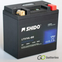 YTX14L-BS Shido Lithium Motorcycle Battery LiFePO4 LTX14L-BS (YTX14LBS)
