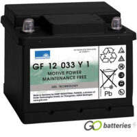 GF12033Y1 Sonnenschein Gel Battery 12V 38Ah (With Hold Down)