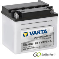 YB7C-A Varta Freshpack Motorcycle Battery 12V 8Ah 507 101 008 (508 101 011) (YB7CA) (GM7CZ-3D)
