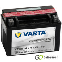 YTX9-BS Varta AGM Motorcycle Battery 12V 8Ah 508 012 008 (508 012 014) (YTX9BS)