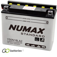 Y50-N18L-A2 Numax Motorcycle Battery 12V 20Ah (Y50N18LA2)