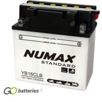 YB16CL-B Numax Motorcycle Battery 12V 19Ah (YB16CLB)