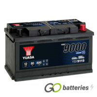 YBX9115 Yuasa AGM Start-Stop Plus Battery 12V 80Ah (115AGM)